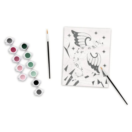 100% selbst gemacht: Malen nac h Zahlen auf Leinwand - Drache