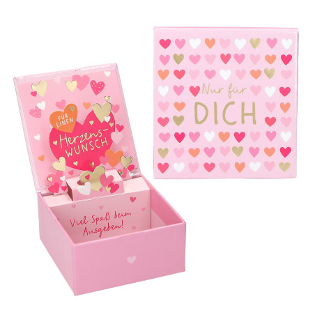 WUNSCHERFÜLLER Pop up Box für Geldgeschenke