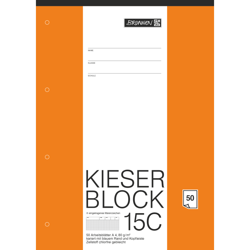 Block A4 Kieserblock 15C kariert 50Bl
