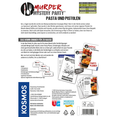 Murder Mystery Party - Pasta