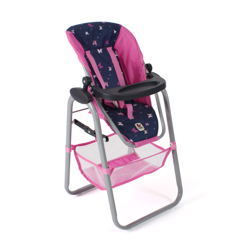 Puppenhochstuhl navy pink