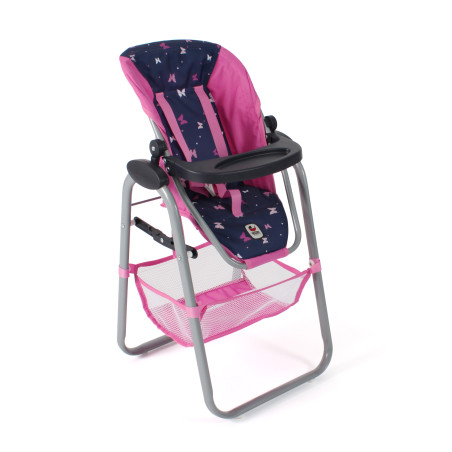 Puppenhochstuhl navy pink