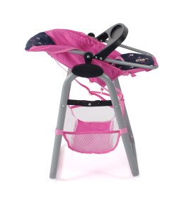 Puppenhochstuhl navy pink