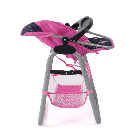Puppenhochstuhl navy pink