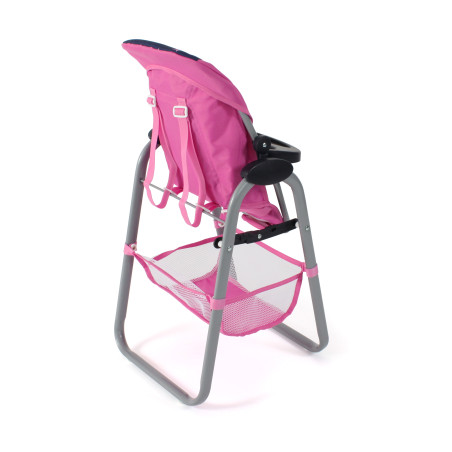 Puppenhochstuhl navy pink