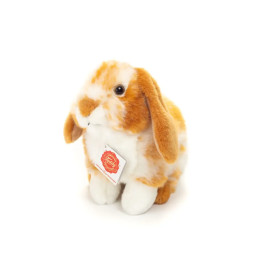 Teddy Hermann Hase sitzend, hellbraun/weiß gescheckt, 20 cm