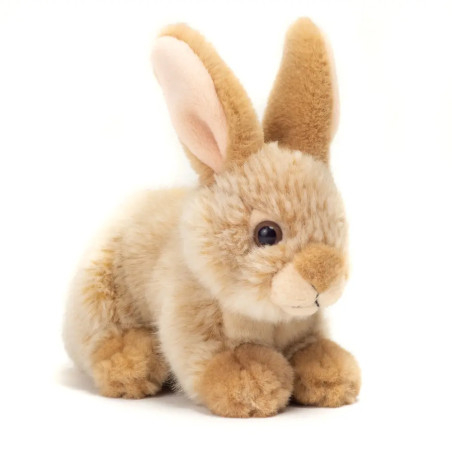 Teddy Hermann Hase sitzend, beige, ca. 18 cm
