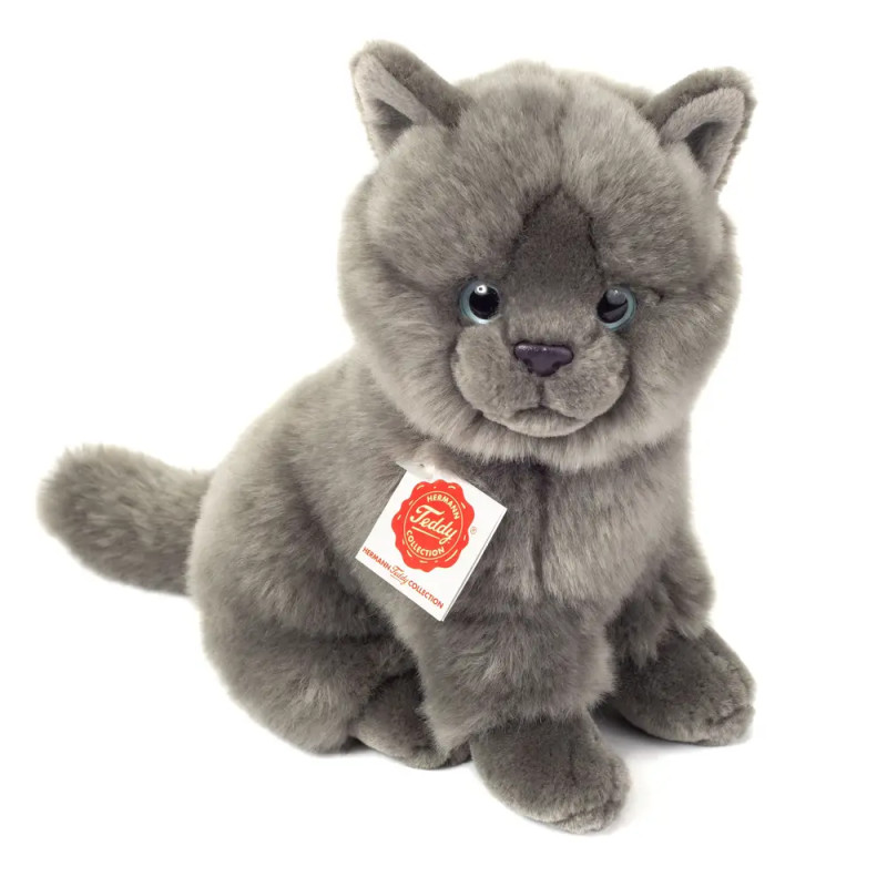 Teddy Hermann Kartäuser Katze sitzend, 20 cm