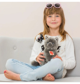 Teddy Hermann Kartäuser Katze sitzend, 20 cm