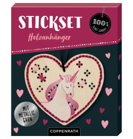 Sticken auf Holzanhängern - Drache / Einhorn