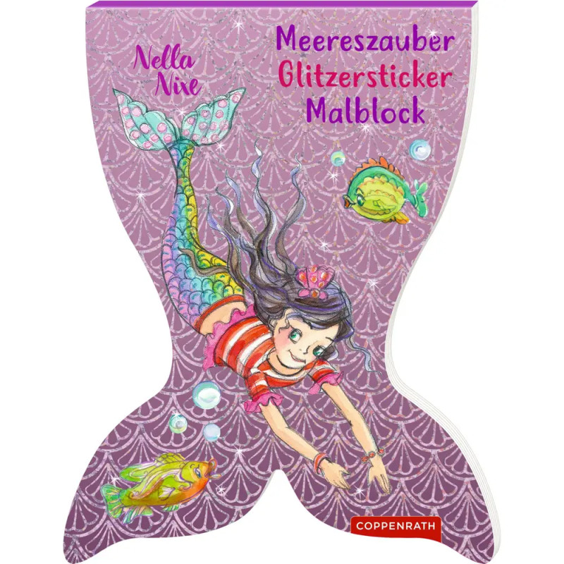 Meereszauber-Malblock - Glitzersticker (Nella Nixe)
