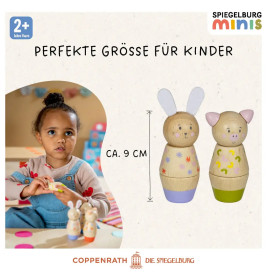 Holz-Schraubklötze - Hase, Hund, Katze, Schwein