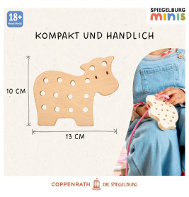 Fädelspiel - Pferd, Kuh, Schwein, Schaf