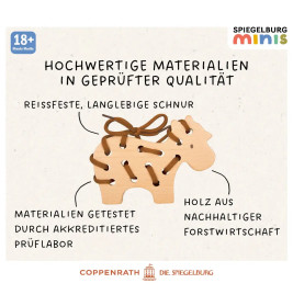 Fädelspiel - Pferd, Kuh, Schwein, Schaf