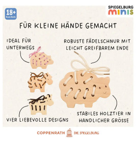 Fädelspiel - Pferd, Kuh, Schwein, Schaf