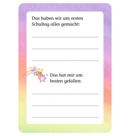 Kartenbox – Meine Rätsel-Witze-Box zum Schulstart - Einhorn Paradies