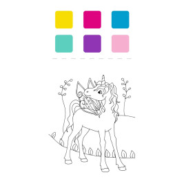 Mini-Malblock – Mein Einhorn-Malblock zum Schulstart - Malblock mit Farben und Pinsel