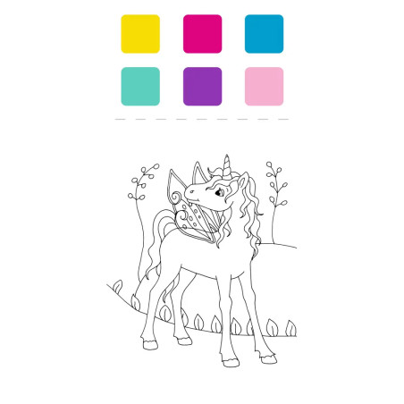 Mini-Malblock – Mein Einhorn-Malblock zum Schulstart - Malblock mit Farben und Pinsel