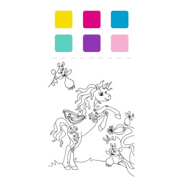 Mini-Malblock – Mein Einhorn-Malblock zum Schulstart - Malblock mit Farben und Pinsel