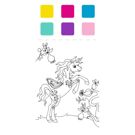 Mini-Malblock – Mein Einhorn-Malblock zum Schulstart - Malblock mit Farben und Pinsel