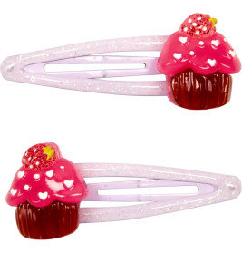 Haarclips - Eis, Kirsche, Muffin