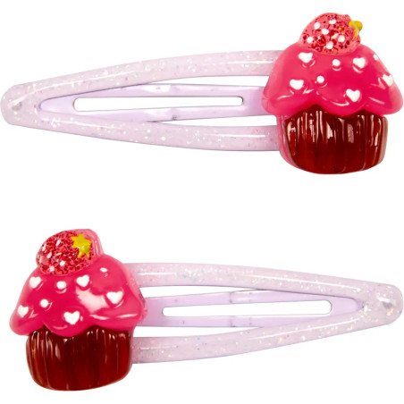Haarclips - Eis, Kirsche, Muffin
