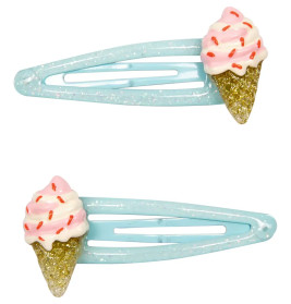 Haarclips - Eis, Kirsche, Muffin