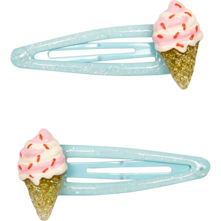 Haarclips - Eis, Kirsche, Muffin