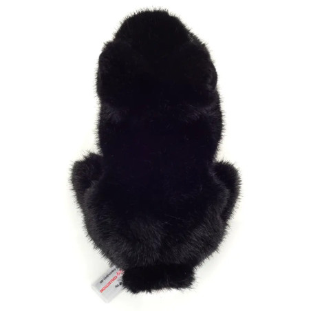 Teddy Hermann Hase sitzend schwarz 17 cm