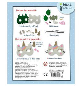 Mein kleines Bastelset: Filz-Masken - Einhorn / Drache