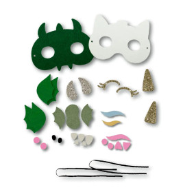 Mein kleines Bastelset: Filz-Masken - Einhorn / Drache
