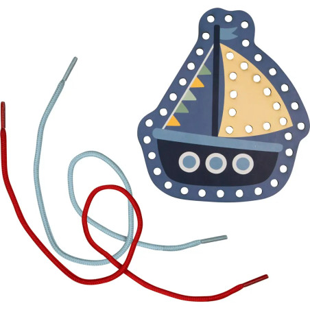 Mein kleines Bastelset: Fädel-Karten - Schildkröte / Boot