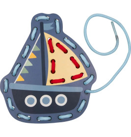 Mein kleines Bastelset: Fädel-Karten - Schildkröte / Boot