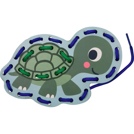 Mein kleines Bastelset: Fädel-Karten - Schildkröte / Boot