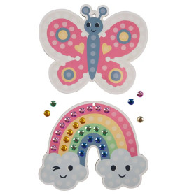 Mein kleines Bastelset: Diamond-Anhänger - Schmetterling / Regenbogen