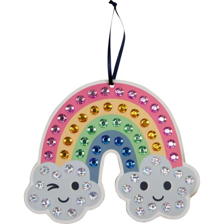 Mein kleines Bastelset: Diamond-Anhänger - Schmetterling / Regenbogen