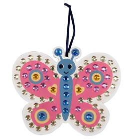 Mein kleines Bastelset: Diamond-Anhänger - Schmetterling / Regenbogen