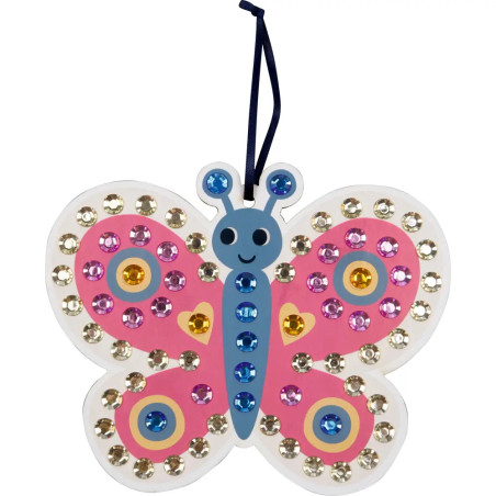 Mein kleines Bastelset: Diamond-Anhänger - Schmetterling / Regenbogen