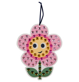 Mein kleines Bastelset: Diamond-Anhänger - Blume / Katze