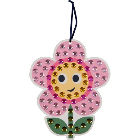 Mein kleines Bastelset: Diamond-Anhänger - Blume / Katze