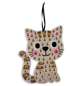 Mein kleines Bastelset: Diamond-Anhänger - Blume / Katze