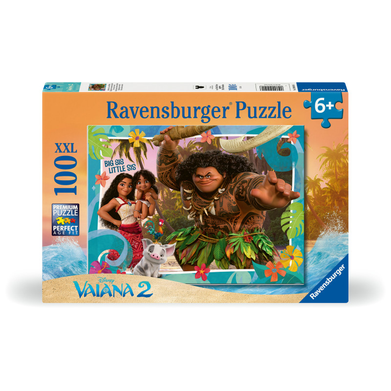 Ravensburger Puzzle Vaiana 2: Aufbruch in neue Welten – XXL 100 Teile für Kinder ab 6 J.