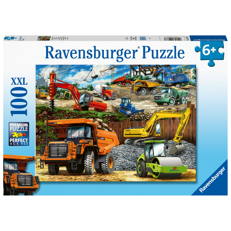Ravensburger Puzzle Fahrzeuge auf der Baustelle | 100 XXL Teile | Ab 6 Jahre
