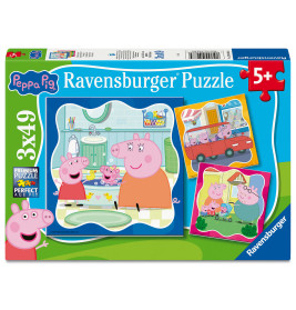 Ravensburger Puzzle "Peppa Pig" 3x49 Teile – Lernspaß für Fans ab 5 Jahren