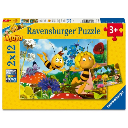 Ravensburger Puzzle "Majas Welt" 2x12 Teile – Für die kleinsten Biene Maja Fans ab 3 Jahren