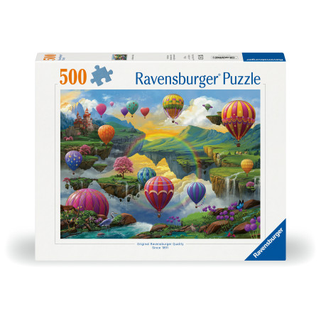 Ravensburger Puzzle "Tal der Luftballons" 500 Teile – Farbzauber für die ganze Familie