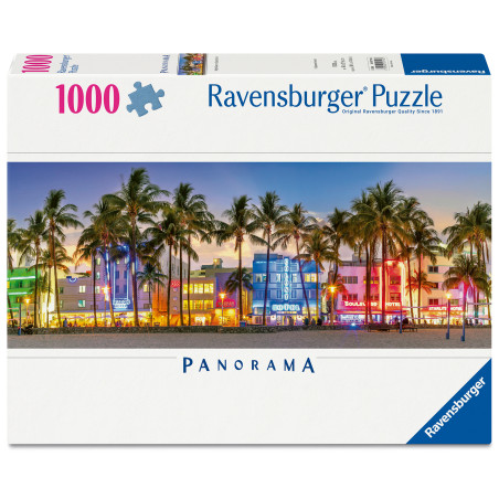 Ravensburger Panorama Puzzle Nachtlichter am Ocean Drive Miami - 1000 Teile Puzzle (12001710)