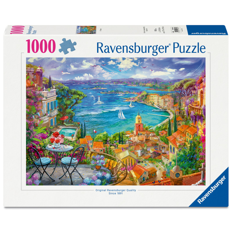 Ravensburger Puzzle St. Tropez (1000 Teile) – Glamouröse Côte d'Azur Ansicht (12001824)