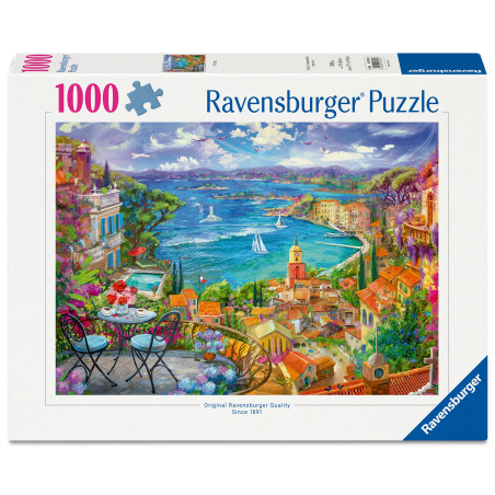 Ravensburger Puzzle St. Tropez (1000 Teile) – Glamouröse Côte d'Azur Ansicht (12001824)