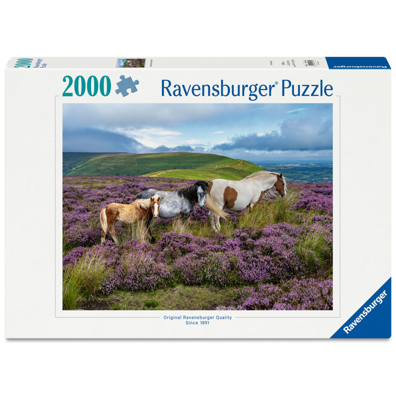 Ravensburger Puzzle Wildpferde in der Heide (2000 Teile) – Natur & Tiermotiv (12001751)